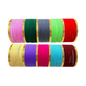 Juego de Brazaletes Geométricos Churi Hechos a Mano 2024, Colores y Tamaños Personalizados, Joyería de Boda India/Pakistaní Moderna para Mujer, Venta al Por Mayor - Product Image 2