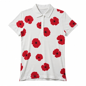 Ropa deportiva Polo estampado Mujer Jogging Fitness Wear Turn Down Collar Golf Polo Camisas Mujer - Product Image 4