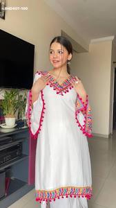 Traje Salwar de Mujer con Estampado Digital y Encaje, Estilo Étnico, en Georgette Sintética, Fabricante de Moda de Surat, en Venta - Product Image 4