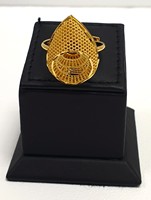 Parure de bijoux en laiton plaqué or 24 carats de Dubaï, très vendue, avec boucles d'oreilles, bague et collier en perles, nouveau design, ensemble complet à prix réduit