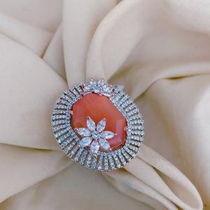 Designer Rose Finish Best Quality Adjustable <b>Ring</b> For Function And Party wedding Wear Collection For Women And <b>Girls</b> - Product Image 1