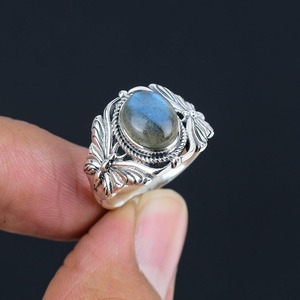 925 argent Sterling Labradorite pierres précieuses bague bijoux à la main en argent Boho Style bague bijoux pour femmes cadeau de mariage pour femme - Product Image 2