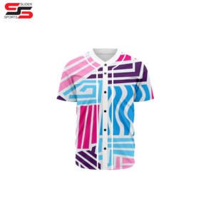 Custom Designed Button-Up Baseball Jerseys Sublimated Tackle Twill Jersey Embroidered <b>Stitching</b> Beaded Print Plus Sizes - Product Image 1
