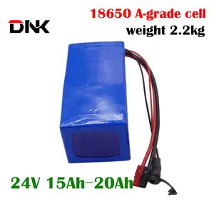 Rechargeable 24V 15Ah 18Ah 20Ah 24Ah Lithium Ion Battery Pack Deep Cycle For Power Controller Scooter With BMS 250W