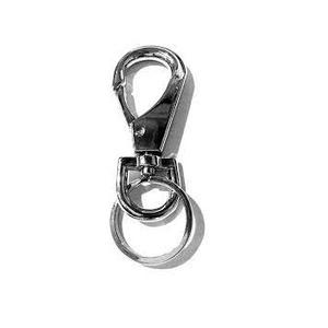 Porte-clés en métal en forme d'anneau arrondi, argent poli, mini, différentes tailles, porte-clés à prix abordable - Product Image 3