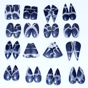 Pierre précieuse naturelle Septarian Pair Quartz en vrac, cabochon de forme personnalisée, semi-précieuse, 10-30mm, pour la fabrication de bijoux - Product Image 3