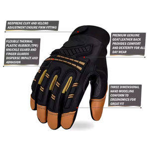 Guante mecánico de Cuero flexible personalizable Guantes DE SEGURIDAD duraderos para la construcción y el trabajo Cómodo OEM y ODM disponible - Product Image 4