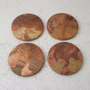 Acacia Blank Wooden Coasters Set Custom Square and round Shape Drink Mat for <b>Coffee</b> & Glass Tabletop Premium Mats & <b>Pads</b> - Product Image 6