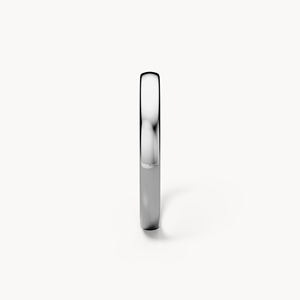 Anillo de Boda de Diamantes con Corte Ovalado Chapado en Rodio de 2.5 mm para Ella en Oro Blanco - Product Image 3