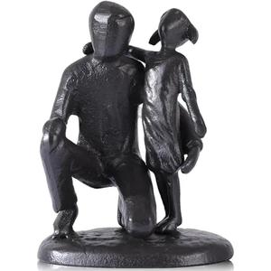 Metal proponer matrimonio escultura arte estatua de hierro romántico Metal ornamento pareja figurita decoración del hogar y la Oficina - Product Image 2
