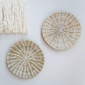 Naturel tissé à la main de décoration de table de dîner de saison noir gland seagrass chargeur napperons - Product Image 5