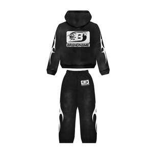 Al por mayor Chándales con capucha transpirables de invierno para hombre, de alta calidad, personalizados, oversize, con cremallera completa, 100% algodón polar, estilo urbano - Product Image 2