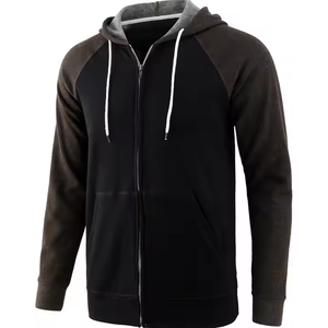 Sweat-shirts à capuche unisexes personnalisés de haute qualité, avec fermeture éclair, logo personnalisé, 100% coton, molleton/polaire française - Product Image 1