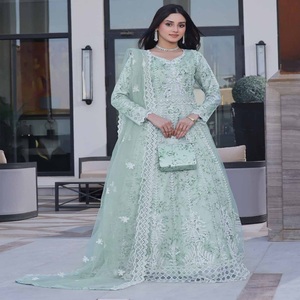 Trajes indios bordados de lujo para mujer Vestidos de novia de Motis Moda Toda la venta Vestidos indios para mujer Trajes Anarkali - Product Image 1