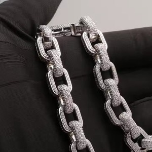 Cadena cubana Vintage de Plata de Ley 925 de calidad superior Iced Moissanite Diamond Nightclub Engagement Hip Hop Style para fiestas - Product Image 6