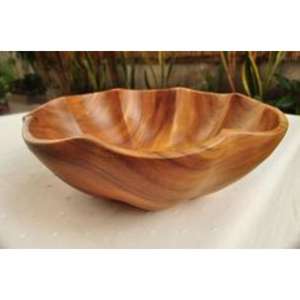 Cuenco de madera pulido a mano para servir, uso versátil, diseño de granja, comedor rústico, producto de estilo de vida ecológico - Product Image 4