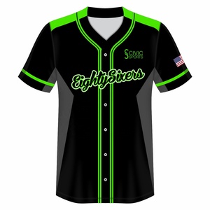 Top Sportswear, Comfortable Sublimated Half Sleeve <b>Baseball</b> Jerseys, Custom Uniforms, Men's, Team Apparel, High Quality, Durable - Product Image 1