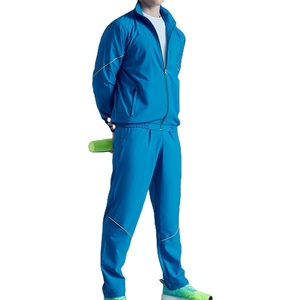 Survêtement coupe-vent de haute qualité avec veste zippée intégrale et pantalon, en nylon et polyester respirant, léger et décontracté - Product Image 1