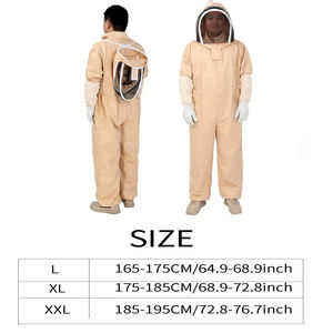 ชุดป้องกันสำหรับคนเลี้ยงผึ้งผ้าฝ้ายสำหรับทุกเพศ XL ชุดป้องกันสำหรับเก็บผึ้งเสื้อคลุมกันเปื้อนระบายอากาศได้ดี - Product Image 3