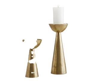 Portavelas de estilo clásico, soporte de Metal de latón antiguo para decoración del hogar, venta al por mayor, hecho en la India - Product Image 1