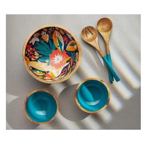 Cuenco de madera impreso, diseño antiguo decorativo rústico, opciones de logotipo personalizado, ensalada de frutas cuenco para servir, diseño Popular - Product Image 3