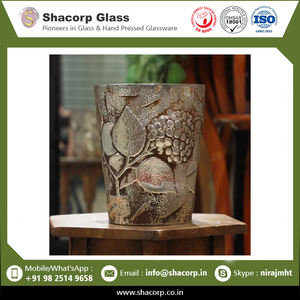 Vase en verre au mercure plaqué bronze antique fait à la main disponible à la taille personnalisée - Product Image 2