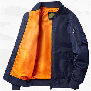 ... Chaqueta bomber con estilo para hombre, tela transpirable con cremallera frontal, ajuste ligero, adecuada para capas informales y ropa de viaje - Product Image 5