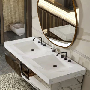 Mueble de Baño Moderno Estilo Europeo TULPAR OSCAR-1895 con 6 Estantes, Material MDF, Tiradores de Latón - Product Image 5