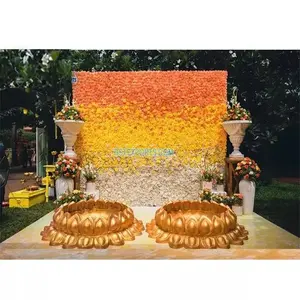 Lotus Shaped FRP Urli For Haldi Ceremony Bride Groom Haldi Ceremony Urlis Haldi Ceremony Indian Wedding Urli Decoration