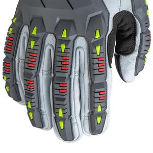 Gants de mécanicien résistants aux chocs robustes gants de sécurité de protection personnelle en caoutchouc TPR en cuir synthétique renforcé - Product Image 4