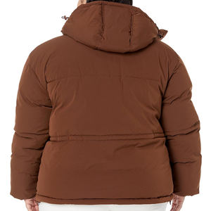 เสื้อแจ็คเก็ตพัฟเฟอร์มีฮู้ดสำหรับผู้หญิง แบบควิลท์บุฉนวนกันหนาว เสื้อโค้ทฤดูหนาวบุใยอุ่น  เสื้อคลุมด้านนอกมีสไตล์ สีน้ำตาลช็อกโกแลต พร้อมกระดุมแป๊ก - Product Image 6