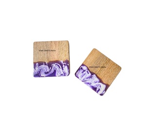 High Quality Tea Cup Serving Coasters Multi Functional <b>Epoxy</b> Resin & Acacia Wood Tea Mat Paid Tableware Hot Selling Kitchenware - Product Image 1