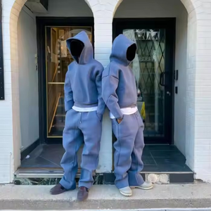 Conjunto Deportivo Personalizado para Hombre, Estilo Urbano, Tejido Grueso 100% Algodón, Ecológico, Transpirable, Vintage, Lavado Ácido, Bordado, Jogger - Product Image 5