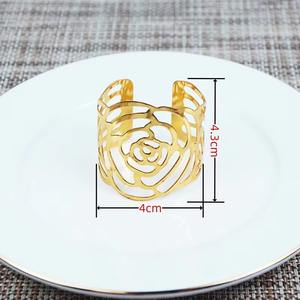 Magnifique Décoration de Table de Mariage Rond de Serviette Rond Réglage de Table en Métal Accessoire Fantastique pour Mariage - Product Image 4