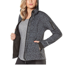 Veste d'extérieur coupe-vent imperméable à capuche bleue pour femmes - Product Image 2