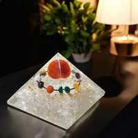 Pyramide de galaxie faite à la main Pyramide d'orgone-Pierre naturelle équilibre Reiki méditation Orgonite générateur d'énergie positive CEM de guérison