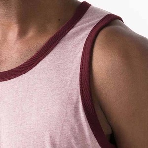 100% coton garniture contrastée Logo personnalisé débardeurs vêtements pour hommes grande taille pas cher prix été Fitness vêtements de sport hommes débardeurs - Product Image 5
