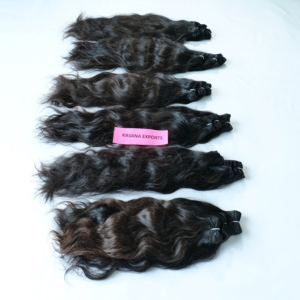 Vente en gros d'extensions de cheveux humains 100% Indian Temple Remy couleur naturelle cuticule alignée non traitée vagues boucles pas cher Frontal - Product Image 3