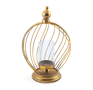 Portavelas de Hierro Dorado Antiguo Hecho a Mano, Personalizado, Ecológico y Portátil para Decoración del Hogar, Bodas y Navidad - Product Image 4