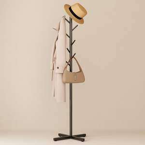 Porte-manteau en bronze antique, porte-parapluie intégré, base élégante à volutes, disponible à prix de gros - Product Image 3