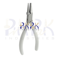 Alicates de punta plana de acero inoxidable de alta resistencia de 160 mm, mordazas lisas, mangos de PVC, para crimpado, corte, pesca, fabricación de joyas, manualidades DIY