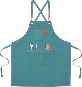 Tablier de barbecue de style coréen Tablier de cuisine sans manches Tablier de cueillette de fruits Tablier de barbier avec logo personnalisé avec 3 poches - Product Image 3