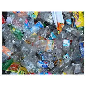 Venta al por mayor caliente lavado 100% claro botella de PET chatarra/PET escamas/reciclado PET resina fábrica