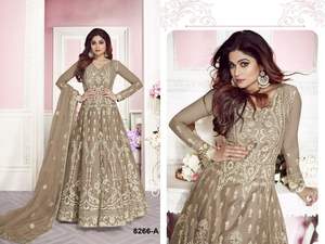 Royal export-vestido de trabajo bordado, nuevo diseño, aspecto de boda, pesado, color con fondo y dupatta - Product Image 4