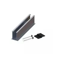 Profilés en aluminium de haute qualité série 6000, rail de fixation pour portes et fenêtres avec services de pliage, découpe et soudage