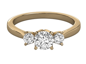 แหวนเพชรทรงบริลเลียนต์เจียระไนแบบคลาสสิก ผลิตจากทองคำแท้ 14K ได้รับการรับรองจาก IGI ขายส่งจากโรงงาน รูปทรงอัญมณีที่เป็นเอกลักษณ์ สำหรับผู้หญิง - Product Image 5