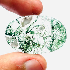 Cabujón de piedras preciosas sueltas de alto grado de ágata de musgo natural para accesorios de joyería a precio mayorista - Product Image 4