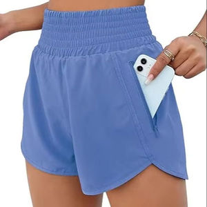 Shorts Deportivos para Mujer, Cintura Alta, con Bolsillo, Shorts Deportivos de 2.5 Pulgadas, Shorts Elásticos para Gimnasio y Entrenamiento - Product Image 3