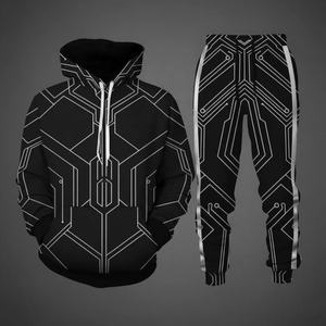 เสื้อฮู้ดโอเวอร์ไซส์ของผู้หญิงผ้าคอตตอน100% ไหล่ตกแขนยาวพิมพ์ลายหน้าจอน้ำหนักมาก - Product Image 3