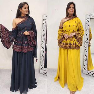 Trabajo de bordado pesado y trabajo de espejo real Kediya con borde de encaje de lujo pesado inferior y Dupatta y trabajo hecho a mano de espejo real - Product Image 2